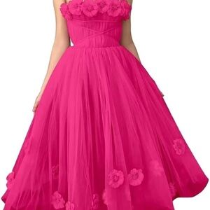 Vibrant Pink Floral Dress